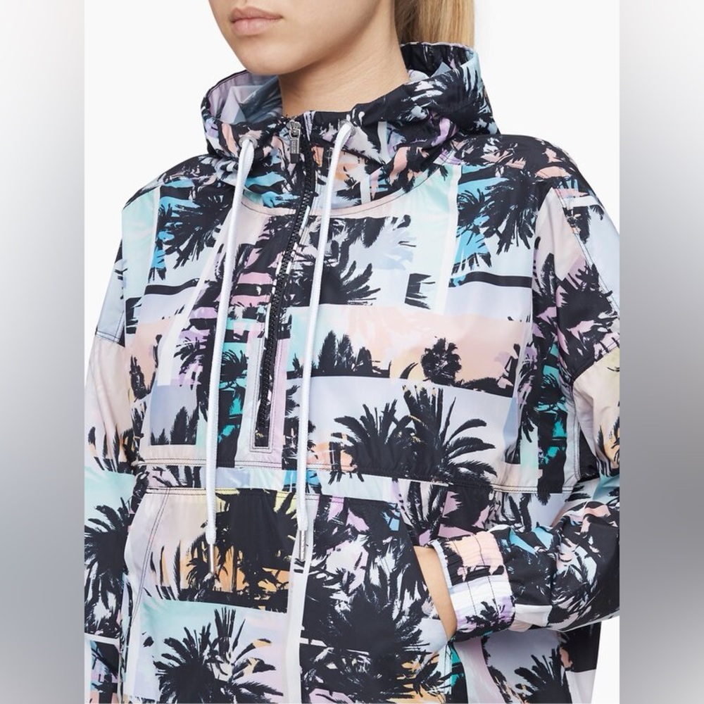 Calvin Klein Multicolor Palm Print Ski Jacket